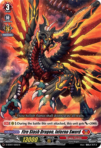 Image of Fire Slash Dragon, Inferno Sword (D-SD01/005EN) [Yu-yu Kondo: Holy Dragon]