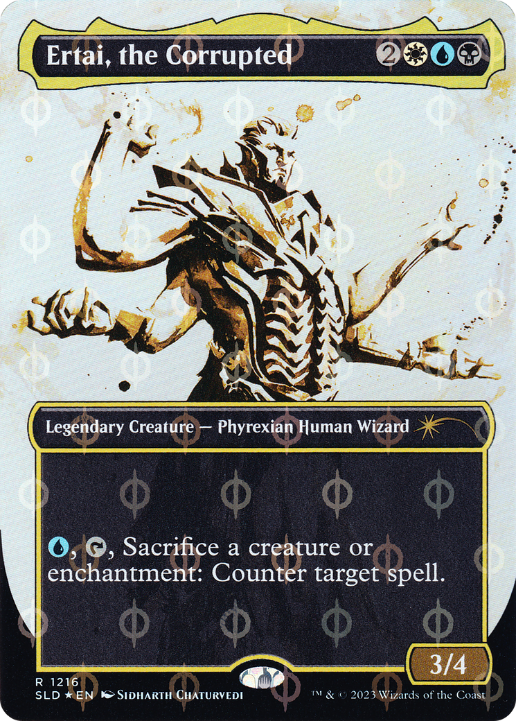 Image of Ertai, the Corrupted (Borderless Ichor Step-and-Compleat Foil) [Secret Lair Drop Series]
