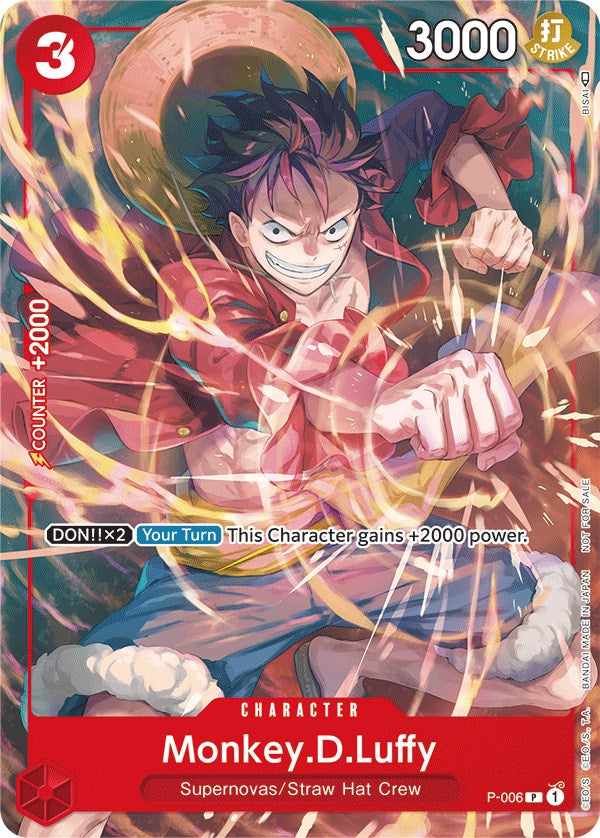 Image of Monkey.D.Luffy (P-006) (Tournament Pack Vol. 1) [One Piece Promotion Cards]