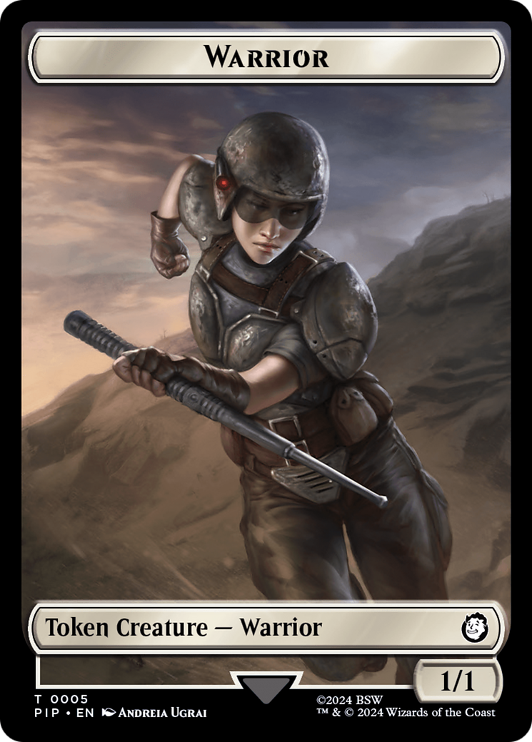 Image of Warrior // Food (0012) Double-Sided Token [Fallout Tokens]