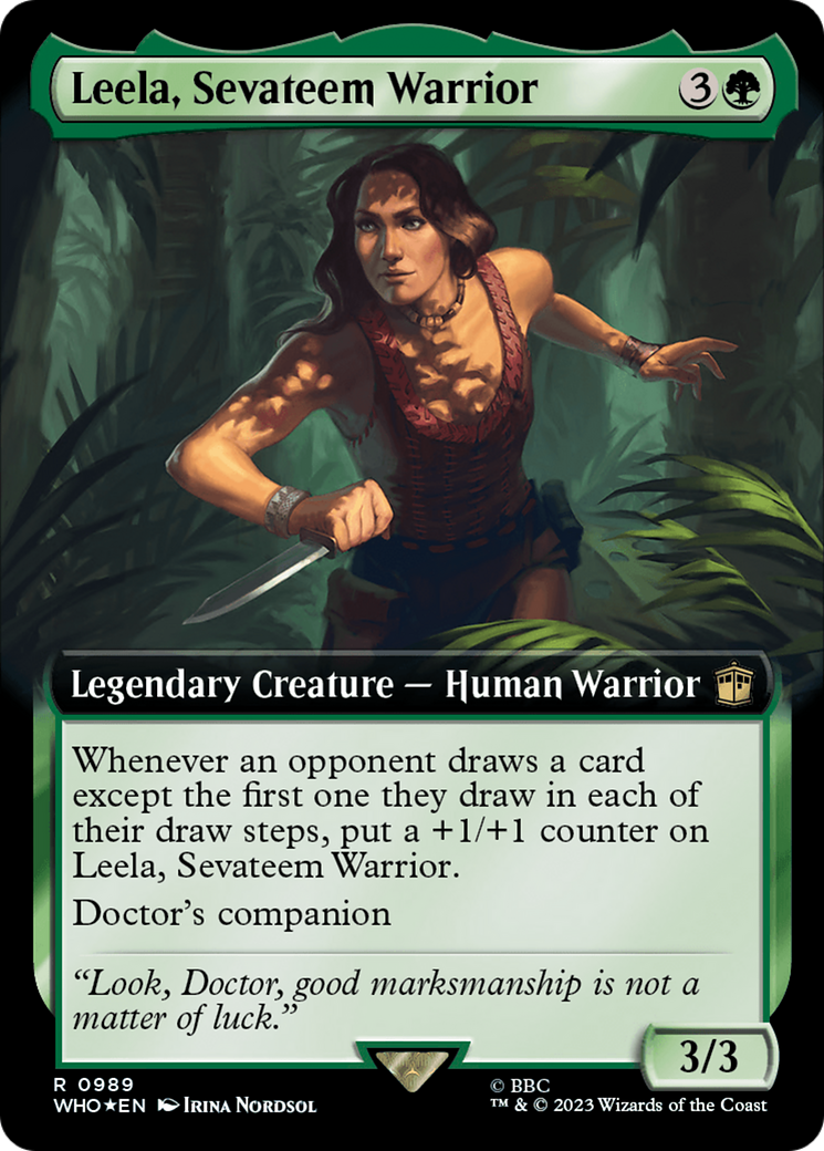 Image of Leela, Sevateem Warrior (Extended Art) (Surge Foil) [Doctor Who]