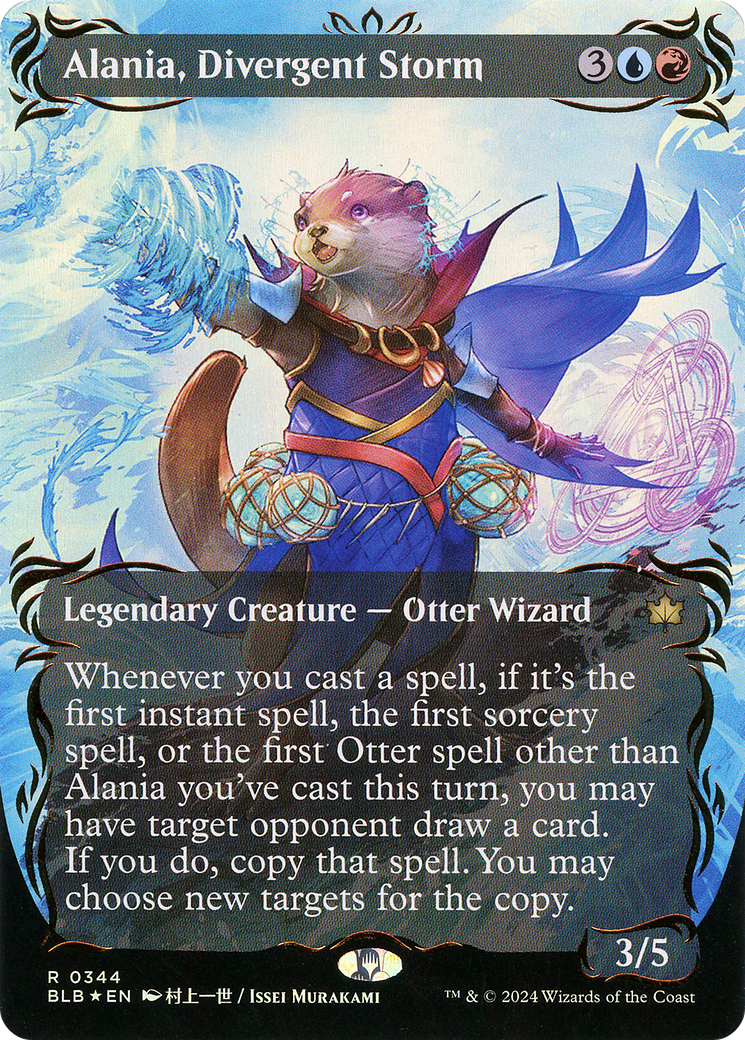 Image of Alania, Divergent Storm (Borderless) (Raised Foil) [Bloomburrow]
