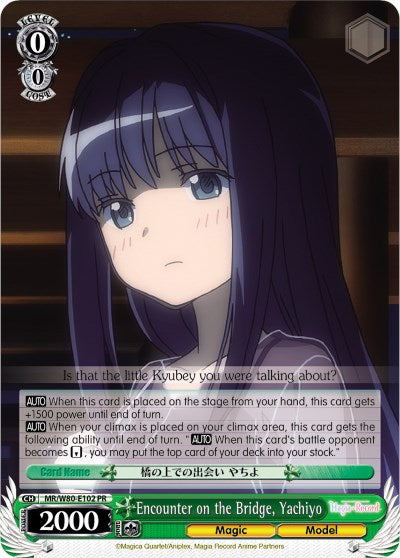 Image of Encounter on the Bridge, Yachiyo (MR/W80-E102 PR) [Magia Record: Puella Magi Madoka Magica [Side Story] (Anime)]