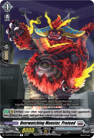 Image of Overwatching Monster, Proteed (D-BT07/041EN) [Raging Flames Against Emerald Storm]