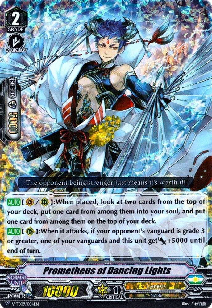 Image of Prometheus of Dancing Lights (Parallel Foil) (V-TD09/004EN) [Shinemon Nitta]