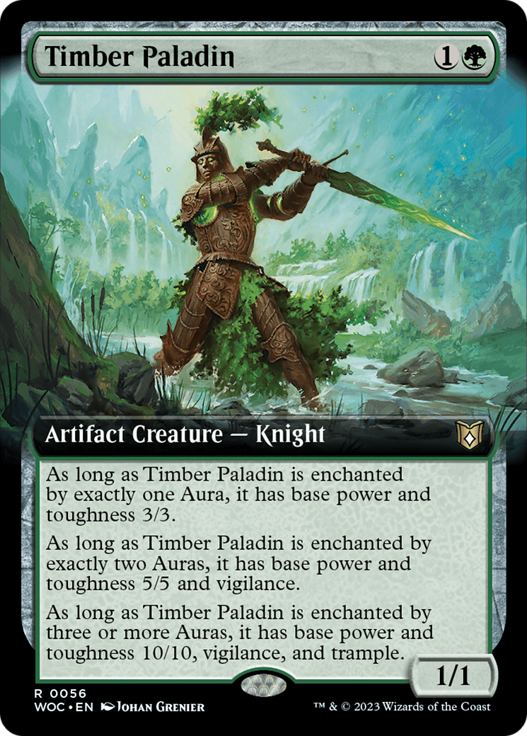 Image of Timber Paladin (Extended Art) [Wilds of Eldraine Commander]