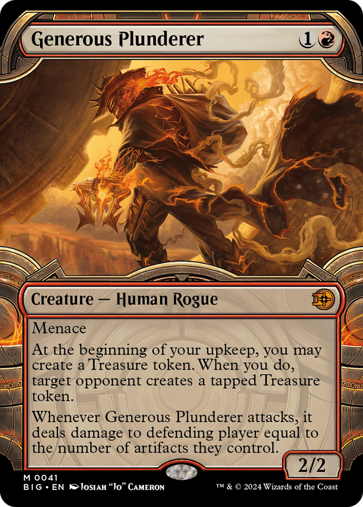 Image of Generous Plunderer (Showcase) [Outlaws of Thunder Junction: The Big Score]