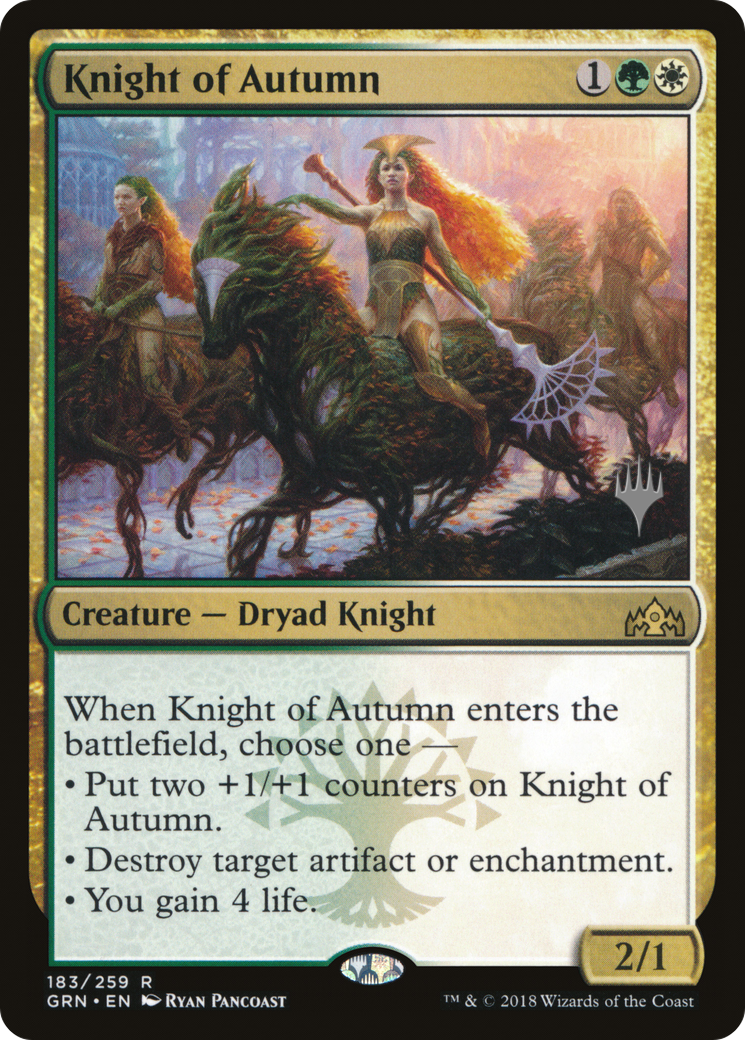 Image of Knight of Autumn (Promo Pack) [Guilds of Ravnica Promos]