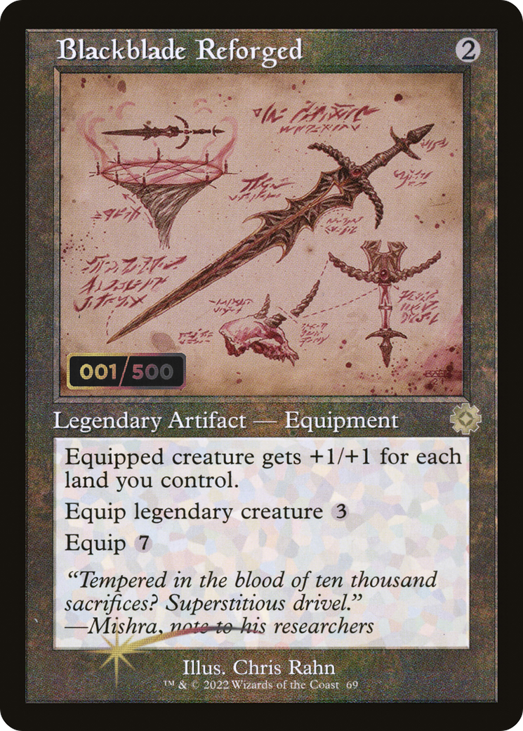 Image of Blackblade Reforged (Retro Schematic) (Serialized) [The Brothers' War Retro Artifacts]