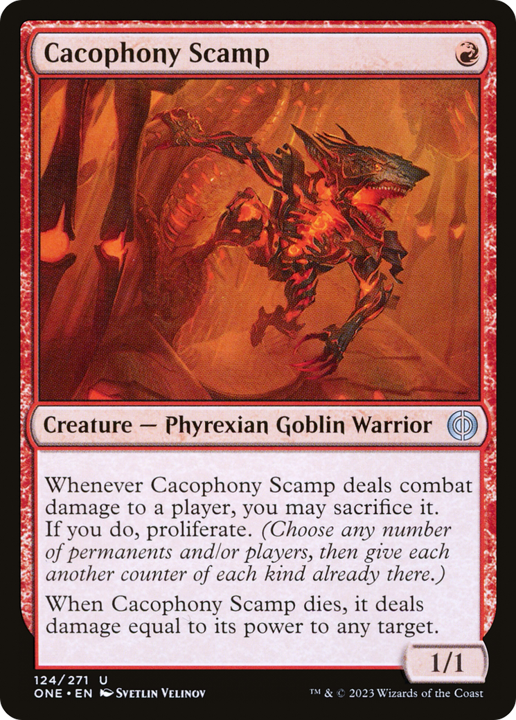Image of Cacophony Scamp [Phyrexia: All Will Be One]