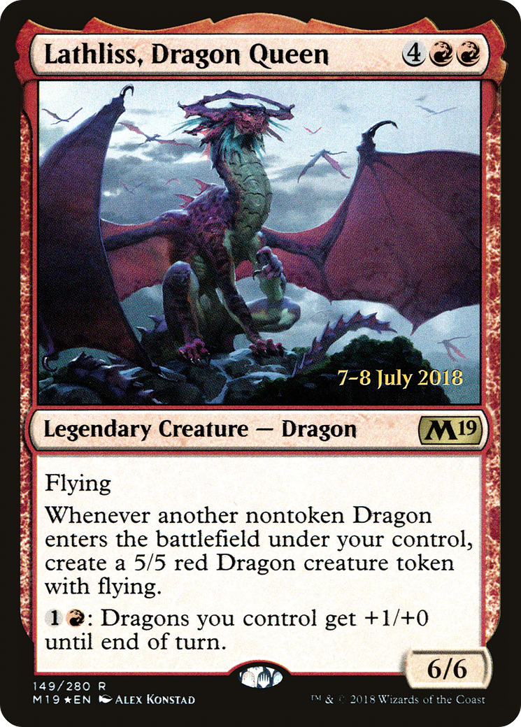 Image of Lathliss, Dragon Queen [Core Set 2019 Prerelease Promos]