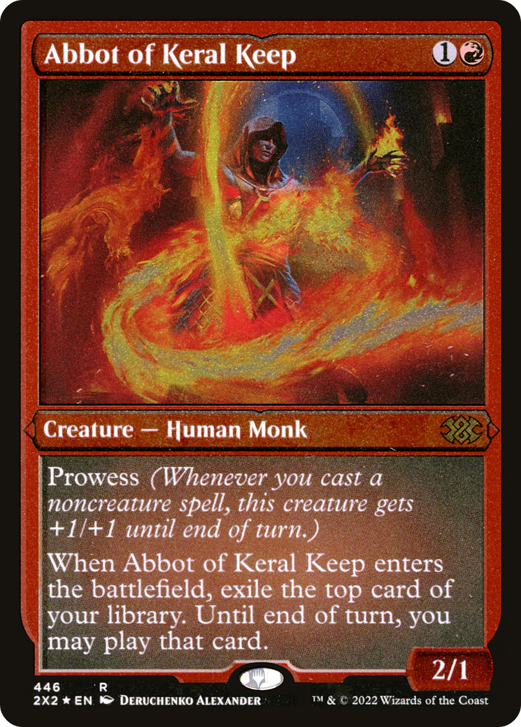 Image of Abbot of Keral Keep (Foil Etched) [Double Masters 2022]