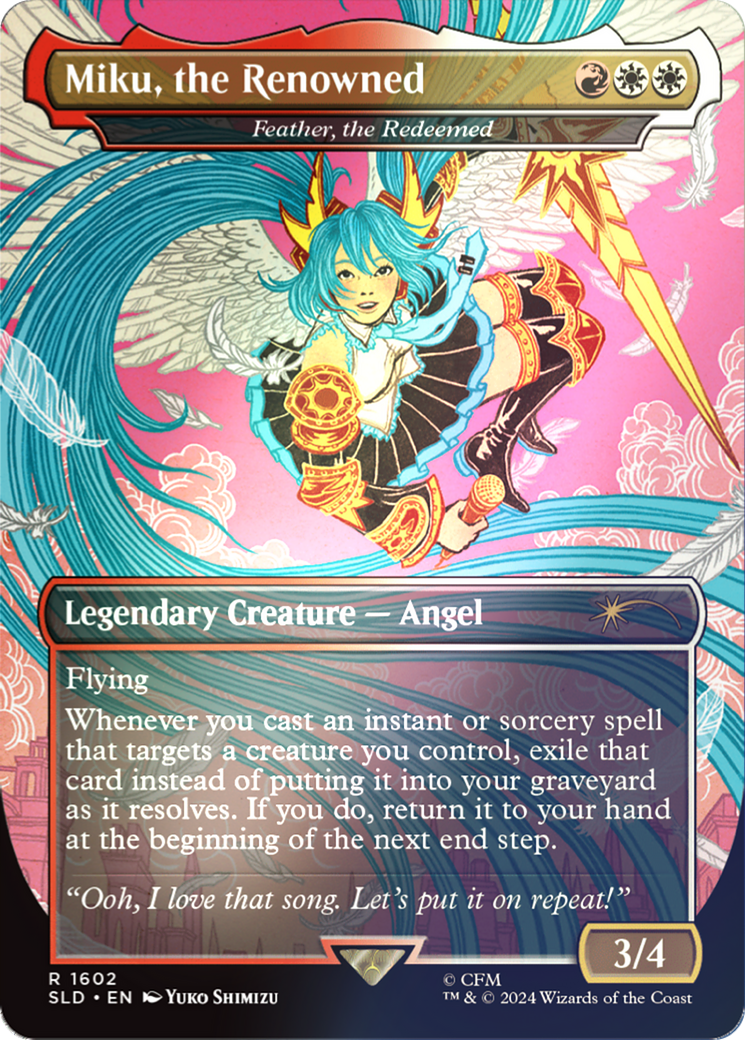 Image of Miku, the Renowned - Feather, the Redeemed (Rainbow Foil) [Secret Lair Drop Series]