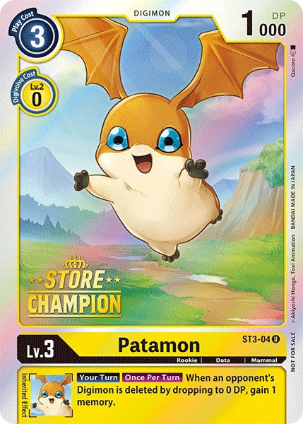 Image of Patamon [ST3-04] (Store Champion) [Starter Deck: Heaven's Yellow Promos]