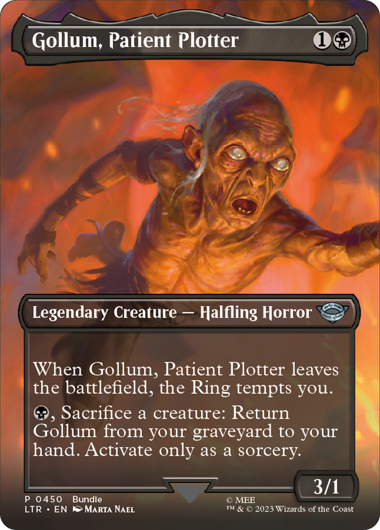 Image of Gollum, Patient Plotter (Borderless Alternate Art) [The Lord of the Rings: Tales of Middle-Earth]