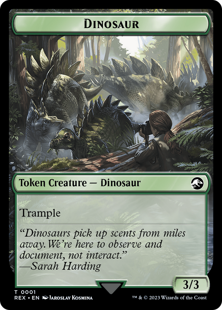 Image of Copy // Dinosaur (0001) Double-Sided Token [The Lost Caverns of Ixalan Tokens]