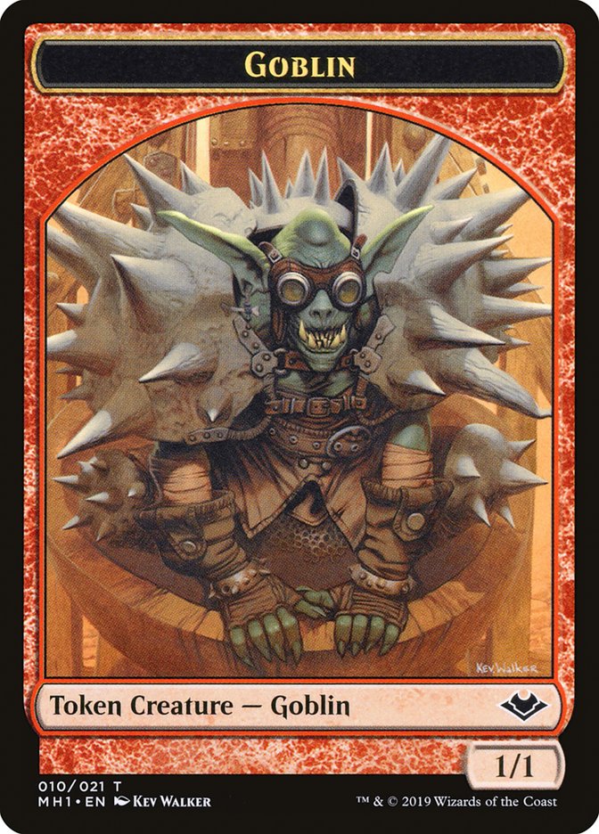 Image of Goblin (010) // Golem (018) Double-Sided Token [Modern Horizons Tokens]