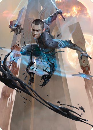 Image of Kaito, Dancing Shadow Art Card [Phyrexia: All Will Be One Art Series]