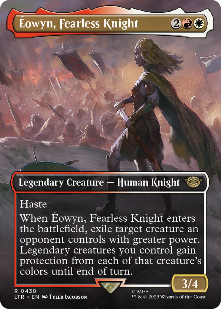 Image of Eowyn, Fearless Knight (Borderless Alternate Art) [The Lord of the Rings: Tales of Middle-Earth]