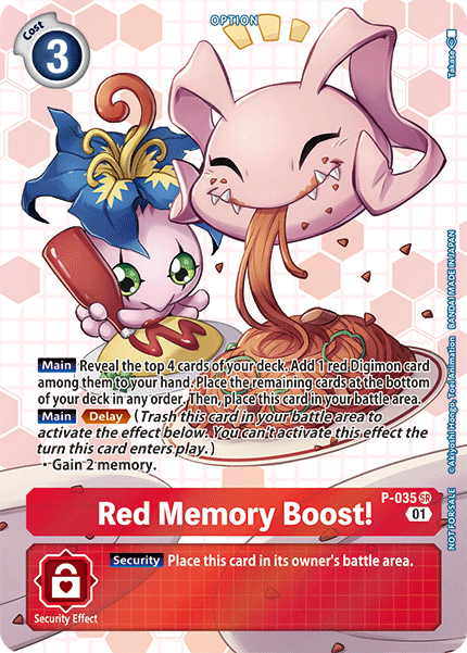 Image of Red Memory Boost! [P-035] (Box Promotion Pack - Next Adventure) [Promotional Cards]