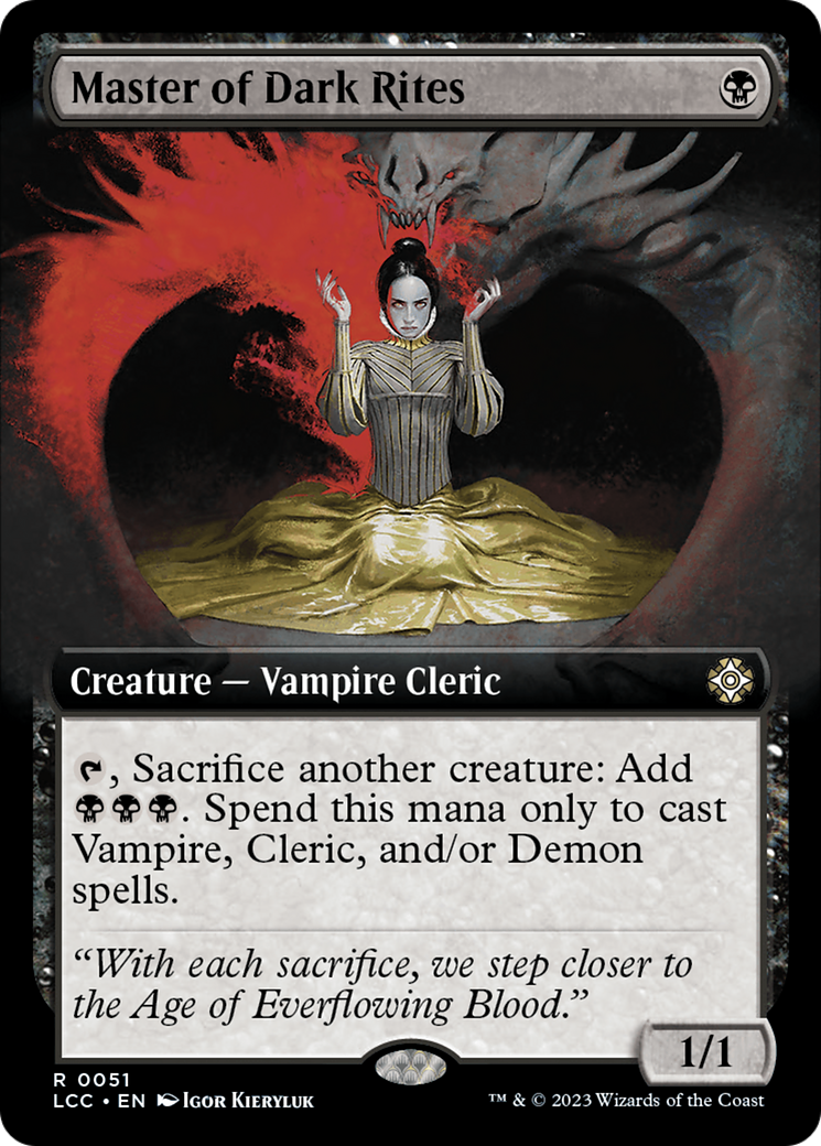 Image of Master of Dark Rites (Extended Art) [The Lost Caverns of Ixalan Commander]