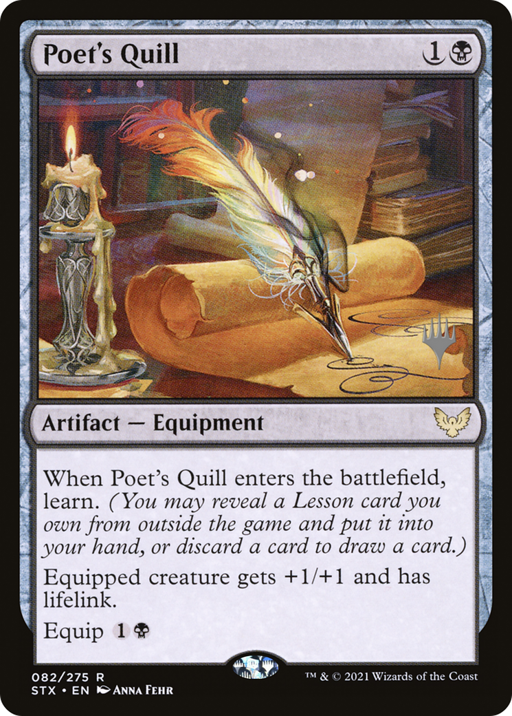 Image of Poet's Quill (Promo Pack) [Strixhaven: School of Mages Promos]
