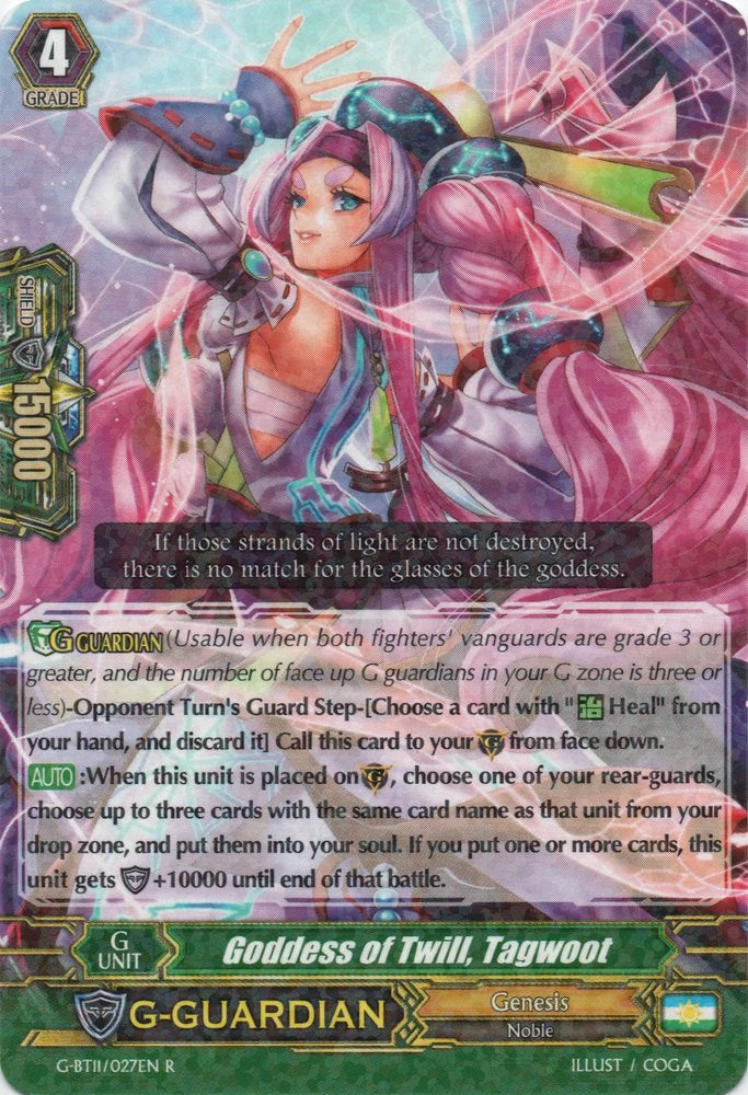 Image of Goddess of Twill, Tagwoot (G-BT11/027EN) [Demonic Advent]