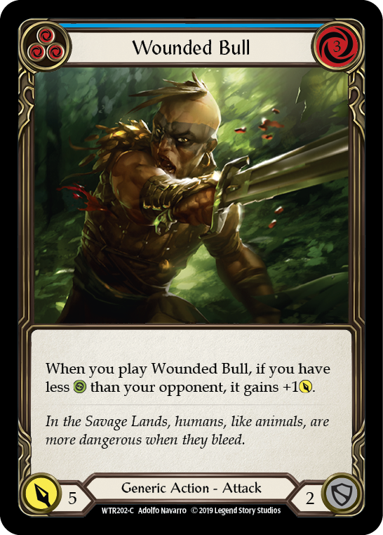 Image of Wounded Bull (Blue) [WTR202-C] (Welcome to Rathe)  Alpha Print Rainbow Foil