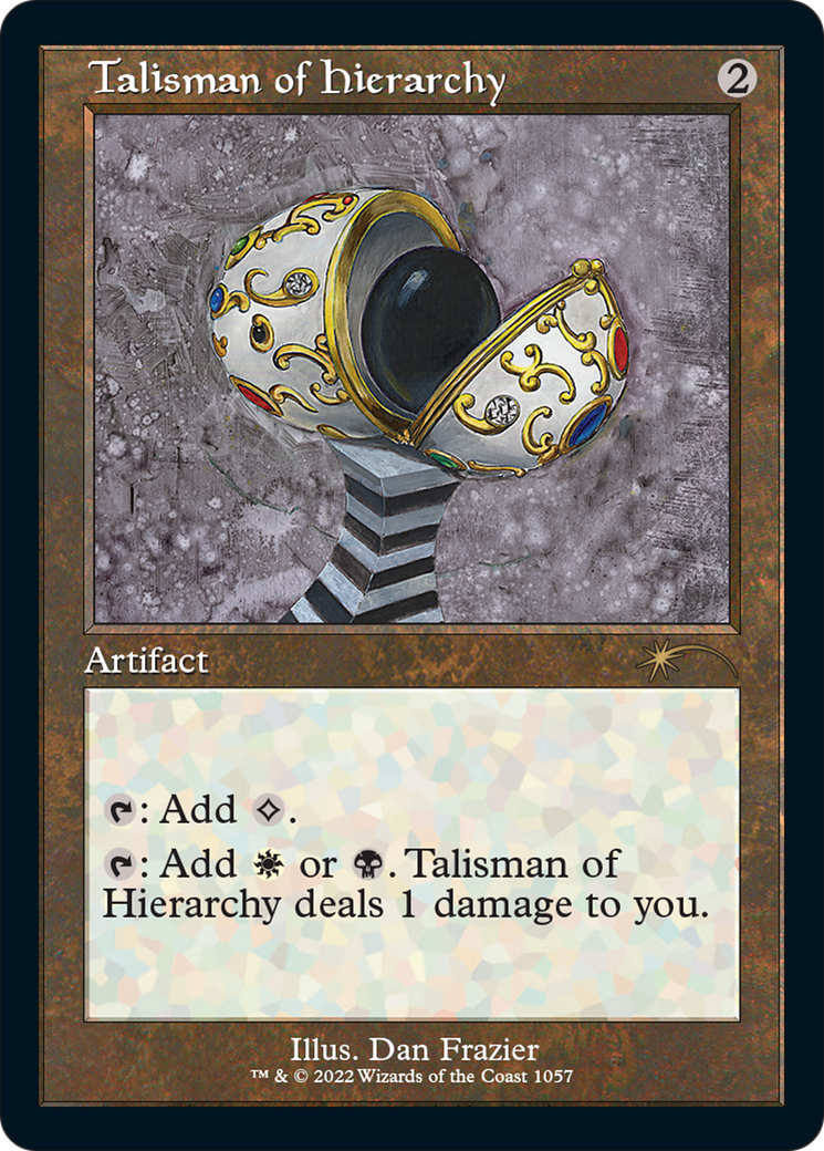 Image of Talisman of Hierarchy (Retro Frame) (SLD-1057) - Secret Lair Drop Etched Foil