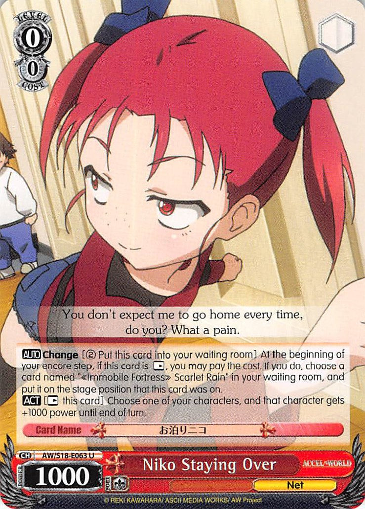 Image of Niko Staying Over (AW/S18-E063 U) [Accel World]