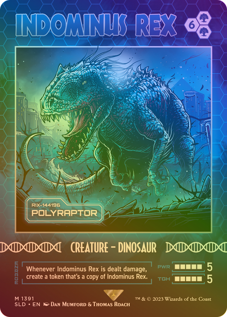 Image of Indominus Rex - Polyraptor (Rainbow Foil) [Secret Lair Drop Series]