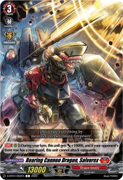 Image of Roaring Cannon Dragon, Salvorex (D-BT07/052EN) [Raging Flames Against Emerald Storm]