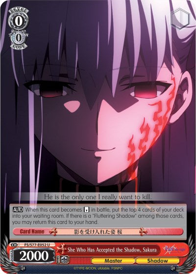 Image of She Who Has Accepted the Shadow, Sakura (FS/S77-E052 U) [Fate/Stay Night [Heaven's Feel] Vol.2]