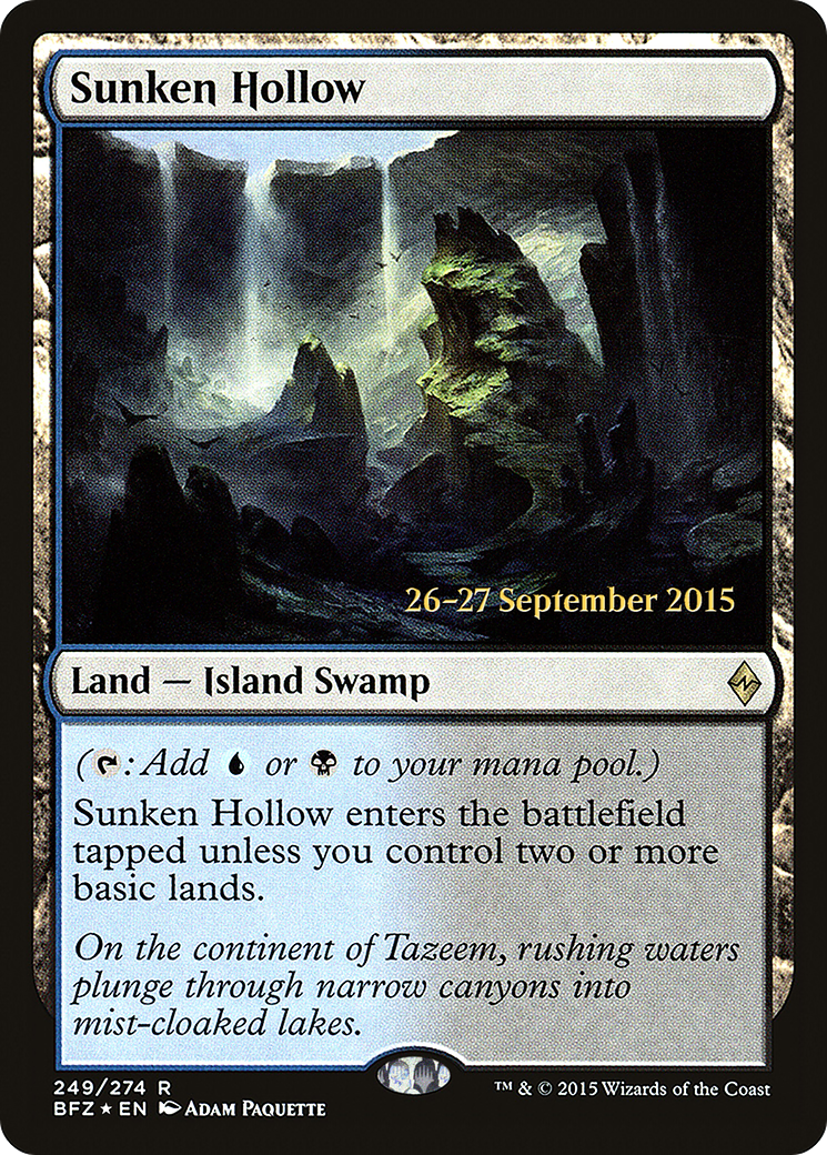 Image of Sunken Hollow [Battle for Zendikar Prerelease Promos]
