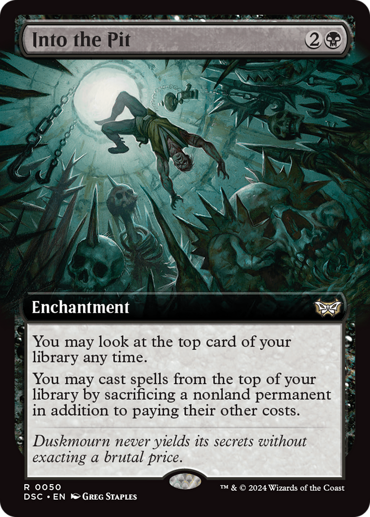 Image of Into the Pit (Extended Art) [Duskmourn: House of Horror Commander]