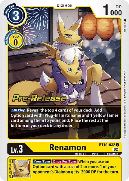 Image of Renamon [BT10-032] [Xros Encounter Pre-Release Cards]
