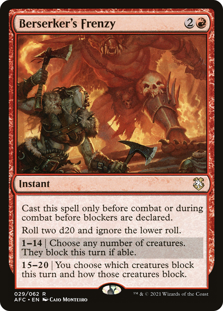 Image of Berserker's Frenzy [Dungeons & Dragons: Adventures in the Forgotten Realms Commander]