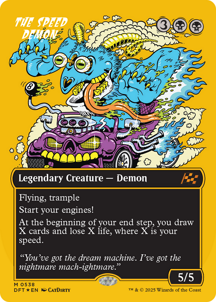 Image of The Speed Demon (Borderless) (First-Place Foil) [Aetherdrift]