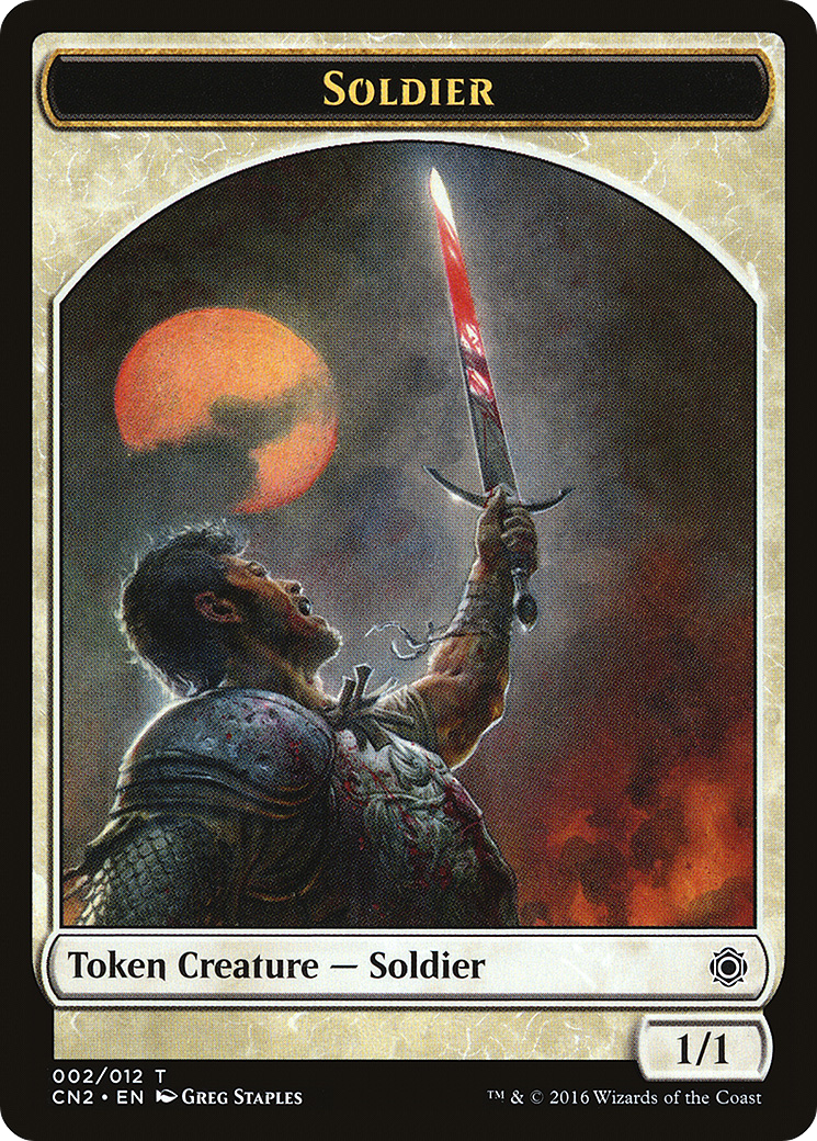 Image of Soldier Token (002/012) [Conspiracy: Take the Crown Tokens]