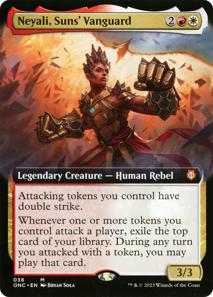 Image of Neyali, Suns' Vanguard (Extended Art) [Phyrexia: All Will Be One Commander]