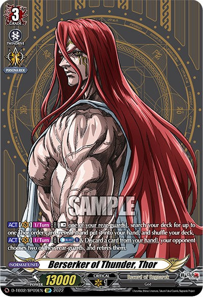 Image of Berserker of Thunder, Thor (D-TB02/SP09EN) [Record of Ragnarok]