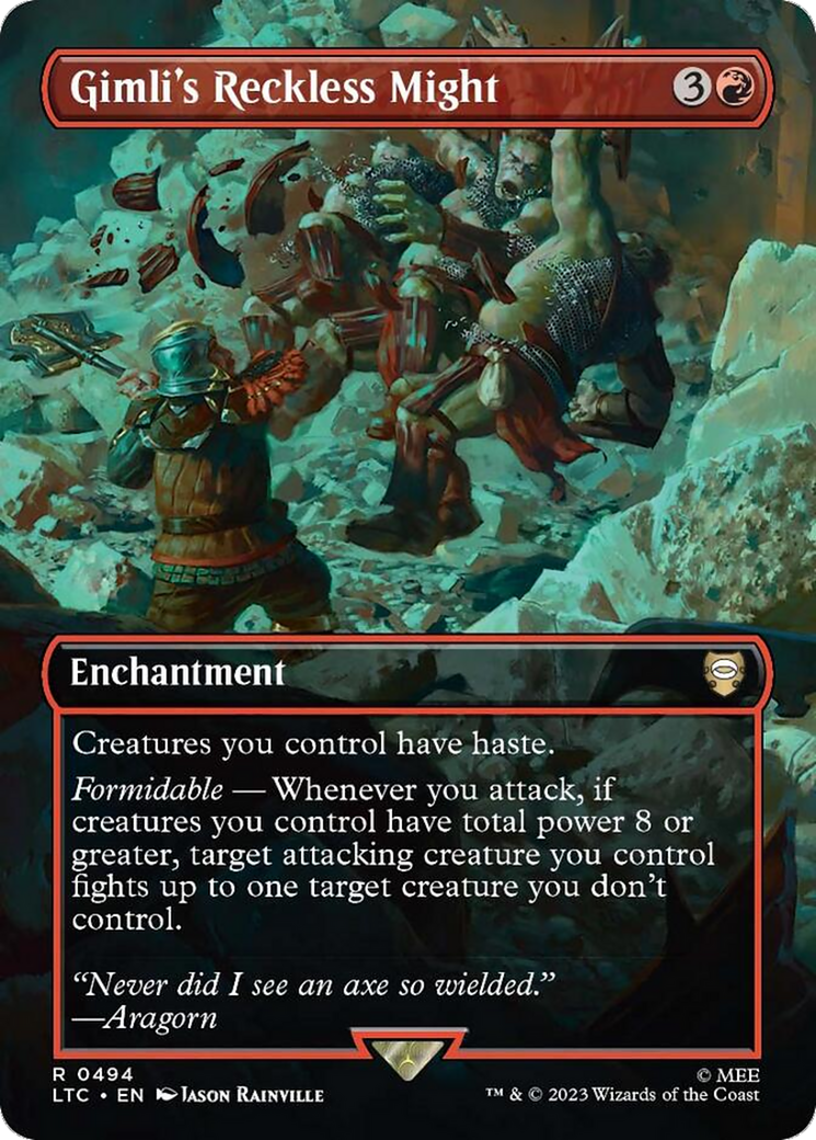 Image of Gimli's Reckless Might (Borderless) [The Lord of the Rings: Tales of Middle-Earth Commander]