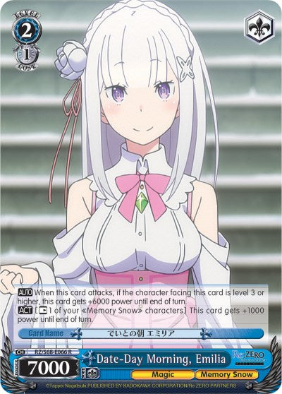 Date-Day Morning, Emilia (RZ/S68-E066 R) [Re:ZERO Memory Snow]