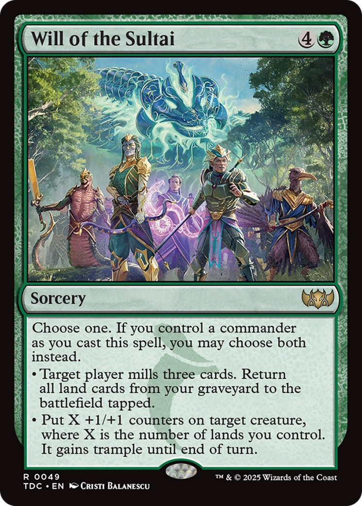 Image of Will of the Sultai [Tarkir: Dragonstorm Commander]