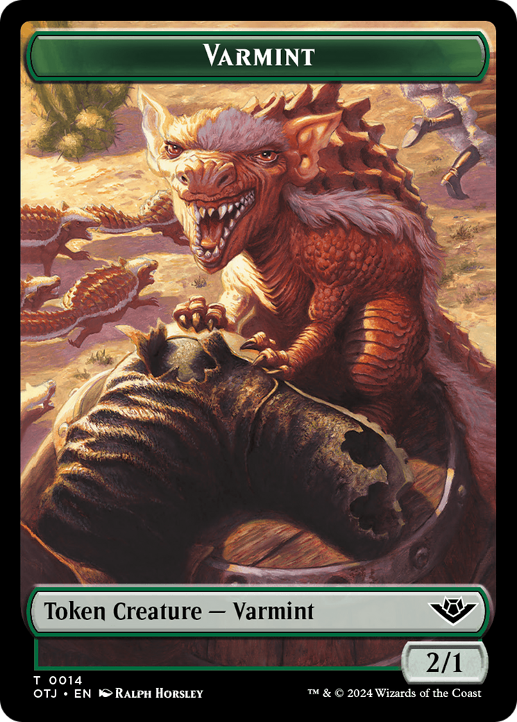 Image of Varmint // Plot Double-Sided Token [Outlaws of Thunder Junction Tokens]