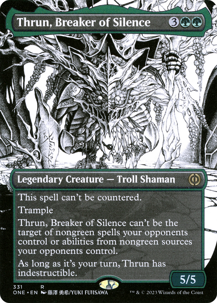 Image of Thrun, Breaker of Silence (Borderless Manga) [Phyrexia: All Will Be One]
