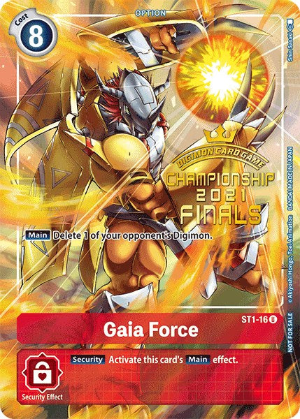 Image of Gaia Force [ST1-16] (2021 Championship Finals Tamer's Evolution Pack) [Starter Deck: Gaia Red Promos]