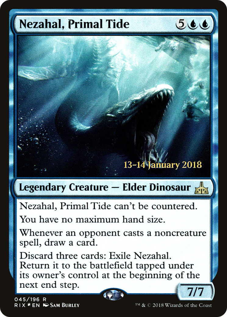 Image of Nezahal, Primal Tide [Rivals of Ixalan Prerelease Promos]