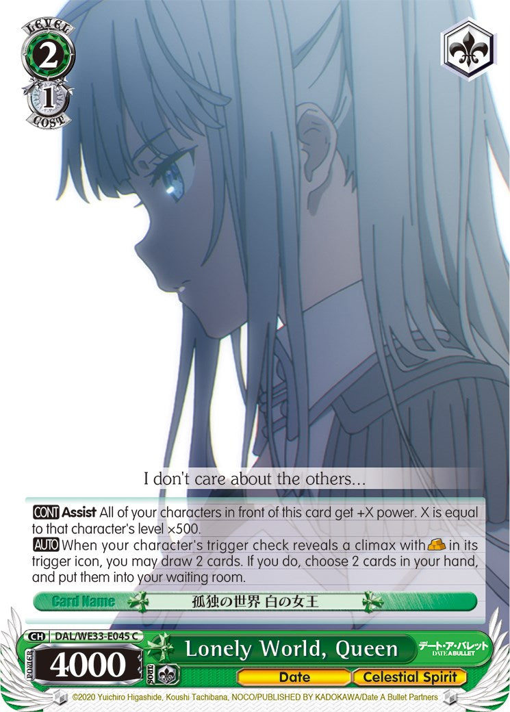 Image of Lonely World, Queen (DAL/WE33-E045 C) [Date A Bullet]