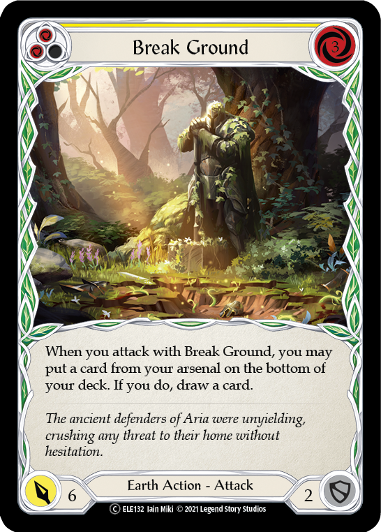 Image of Break Ground (Yellow) [U-ELE132] (Tales of Aria Unlimited)  Unlimited Normal